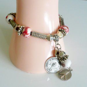 ❤️ NEW Charm Bracelet Beads & Charms Stretch OS